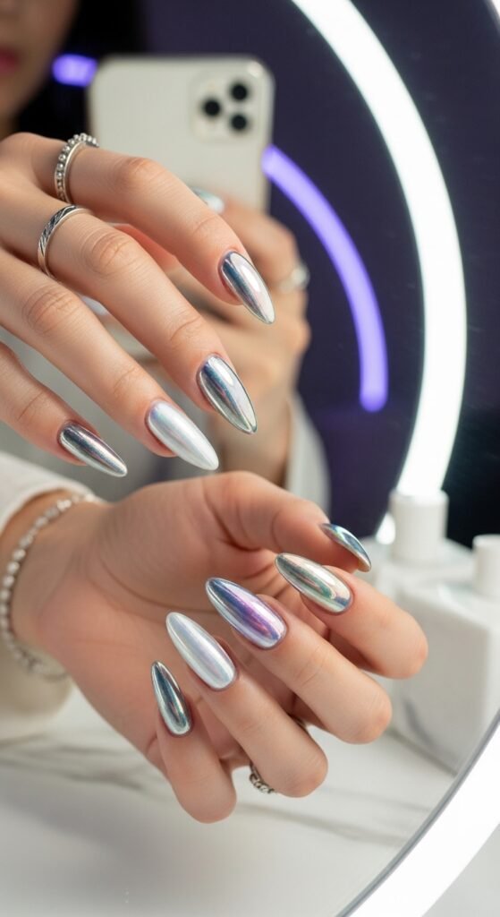 Chrome Aura Nails Summer Nail Designs