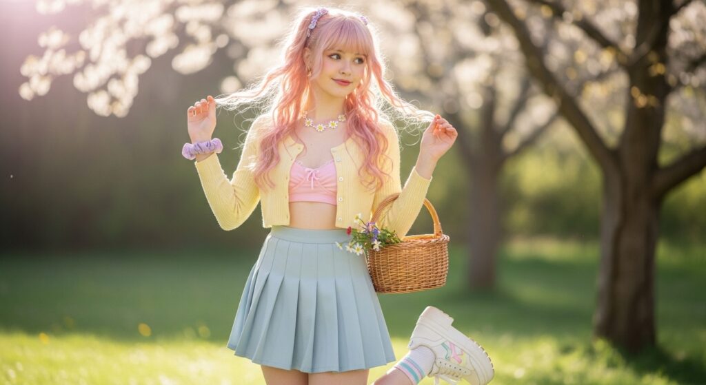 Mini Skirt with Crop Top