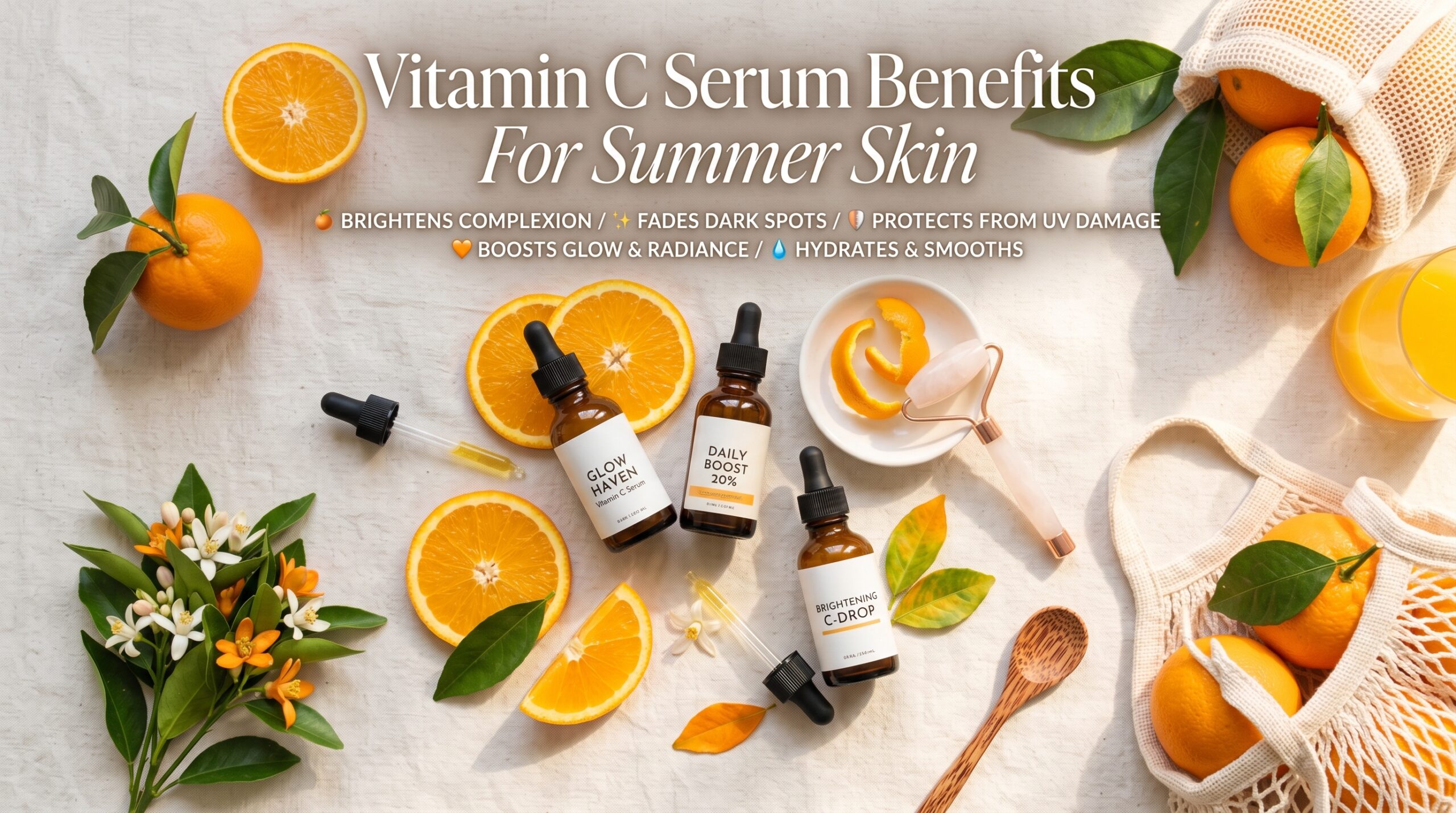 Vitamin C serum benefits for glowing summer skin