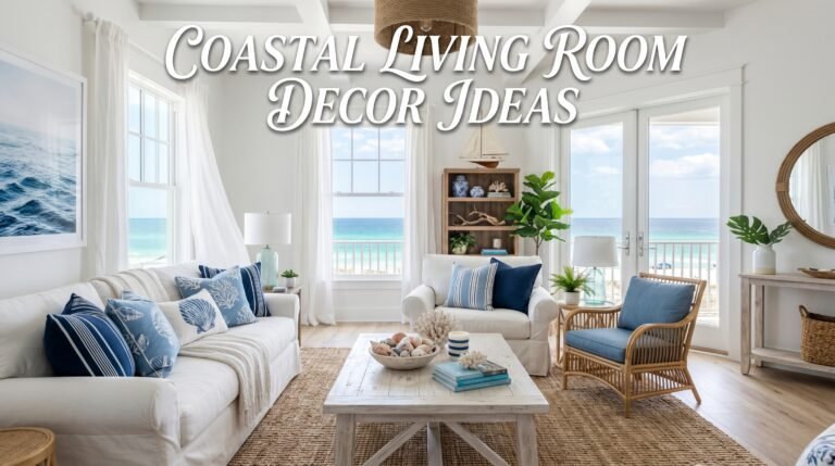 Coastal living room decor ideas with beach-inspired design