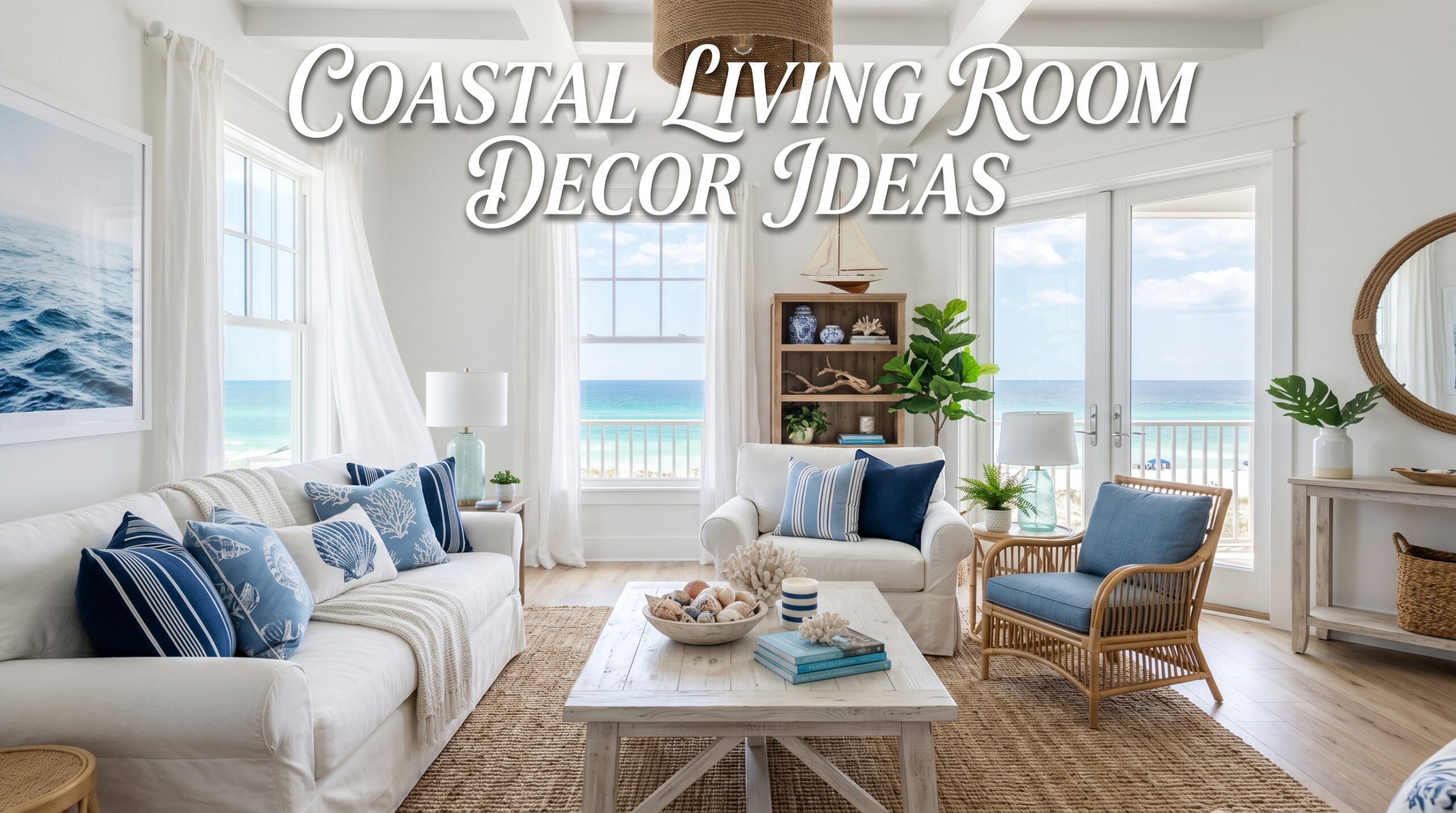 Coastal living room decor ideas with beach-inspired design