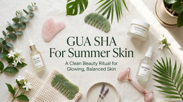Gua sha routine for glowing summer skin