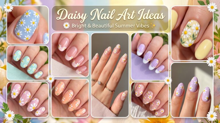 Daisy nail art ideas perfect for summer