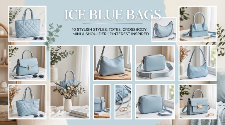 Ice blue bags collection for 2026 fashion trends