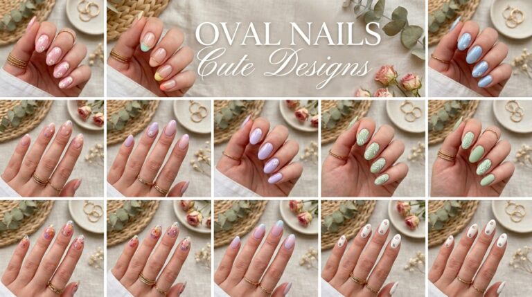 Oval Nails Cute Designs