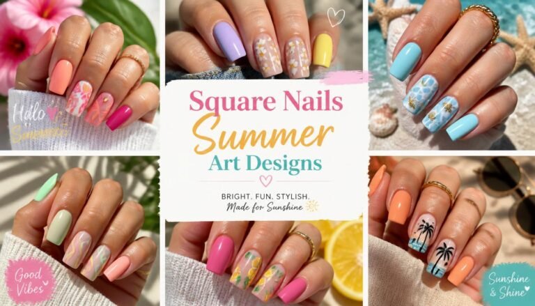 Square Nails Summer Art Designs You Need To Copy Now