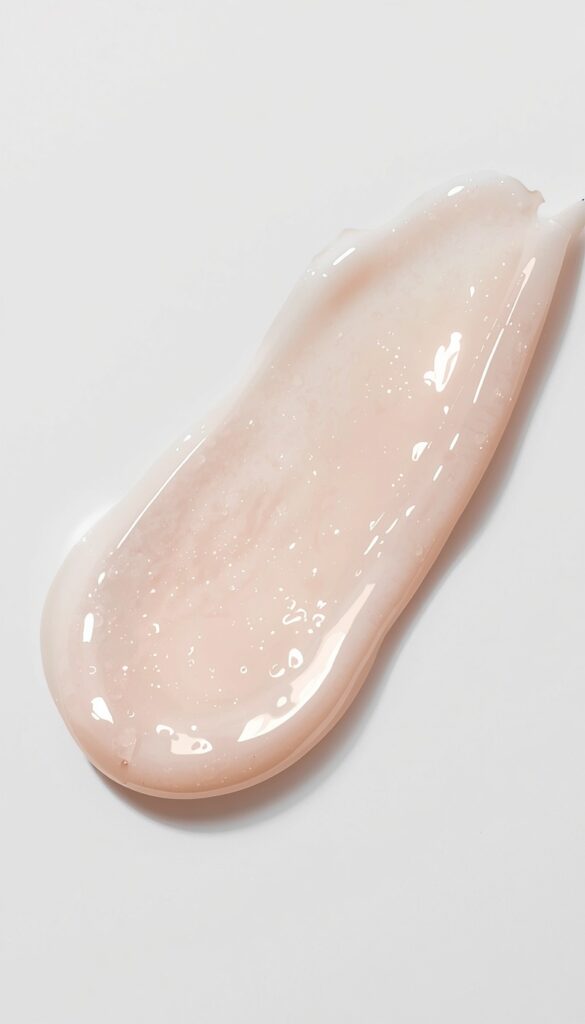 Gel-based moisturizer with a lightweight, non-greasy texture, creating a fresh, hydrated, and balanced skincare look ideal for oily and acne-prone skin