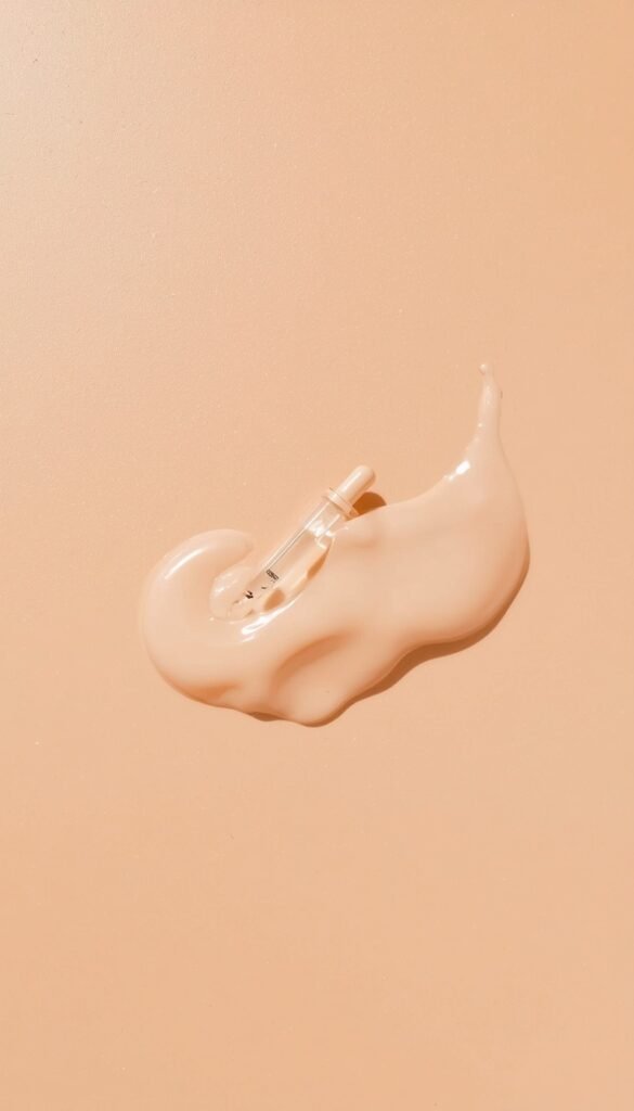 Niacinamide serum applied to skin for a balanced, clear, and refined complexion, creating a clean and effective skincare routine aesthetic